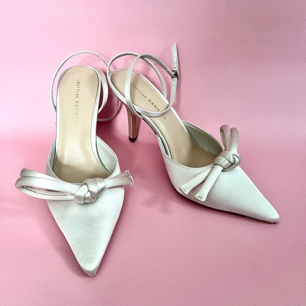 NEW Loeffler Randall Alina Bow Pump with Ankle Strap - Size 9 - Wedding Shoes